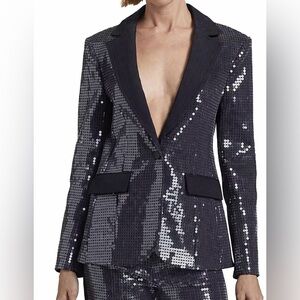 FATE Black Sequin Blazer Night Out / Party Jacket size small